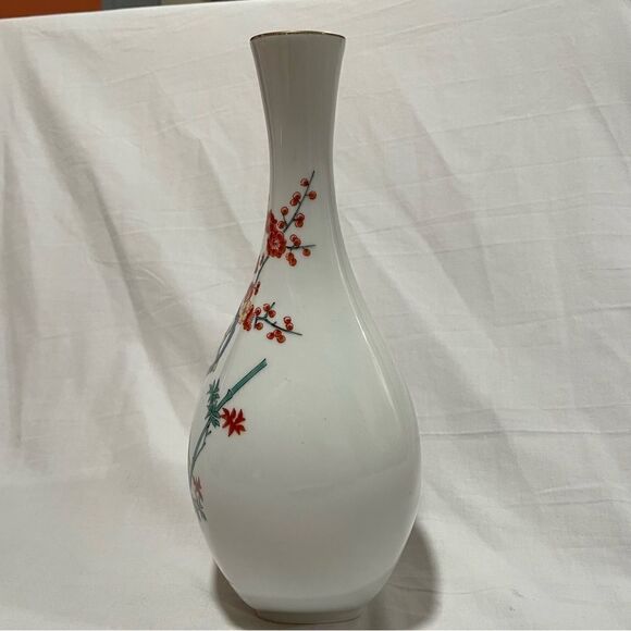 Arita Imari ware hand painted one of a kind Japanese bud vase with pair of birds - Picture 15 of 17